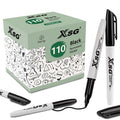 Permanent Markers,110Packs Black Permanent Marker,Fine Point,Waterproof, Smooth Writing，Quick Drying Permanent Markers,Suitable For Glass, Cartons, Ceramics ，Plastic And Other Office Scenes