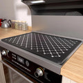Nyoria Silicone Stove Top Mat Protector - Upgraded 30 x 21 inch Cover for Electric Glass Stovetop Cooktop Induction Mat for Ceramic Top RV Countertop Heat-Resistant XL Dish Drying Mat