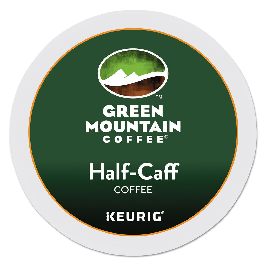 Green Mountain Coffee Half-Caff, Decaf, Medium/Dark Roast Coffee, 24 count