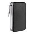 LIOVODE DVD Case, 96 Capacity CD Case Media Storage Holder Wallet Disc Collection Hard Plastic Booklet Organizer for Car (Black)