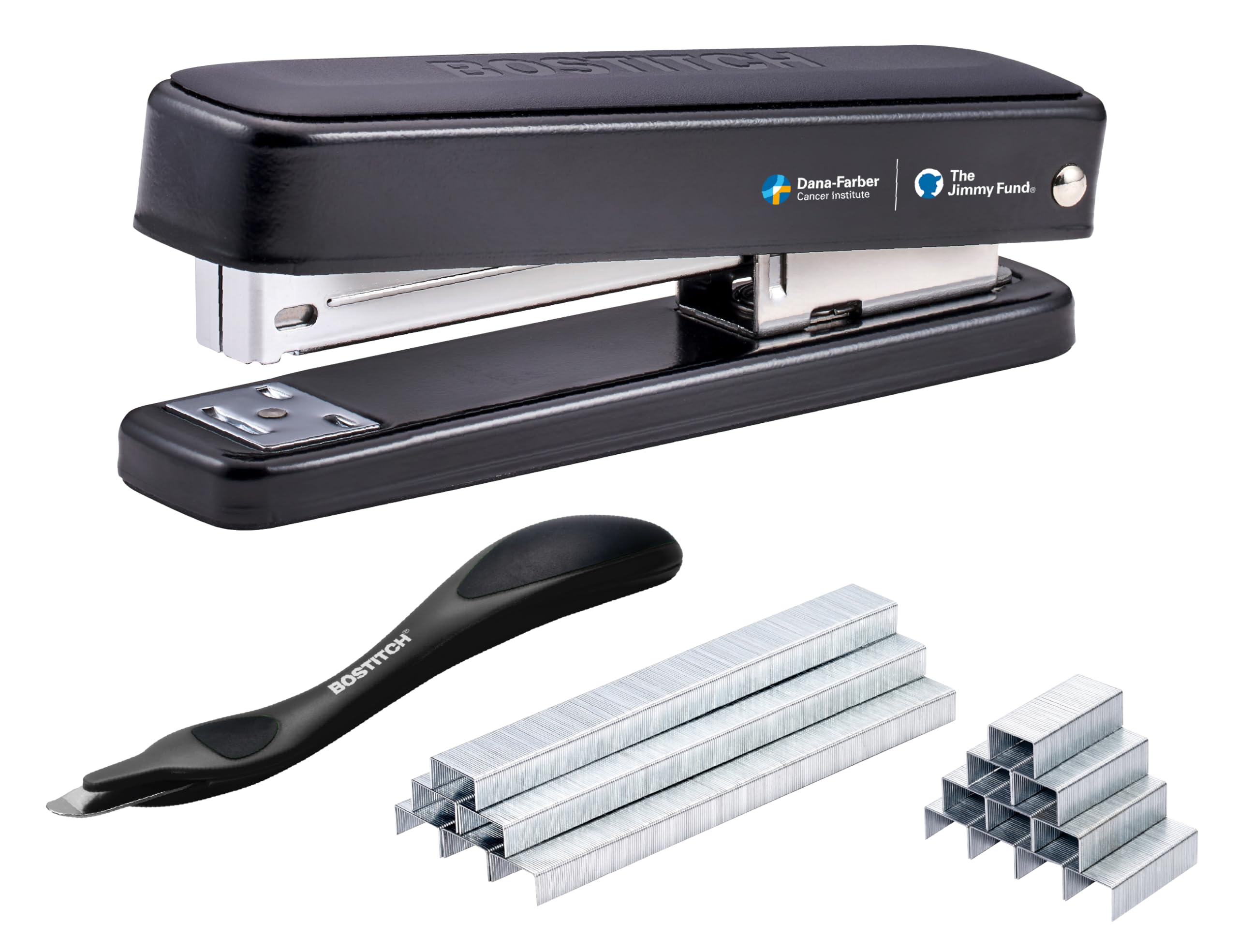 Bostitch Titan Heavy Duty Metal Stapler, 50 Sheet Capacity with 1250 Staples and Ergonomic Staple Remover, Jam Free Stapling, Full Strip Stapler for Desk, Office and Classroom, Black