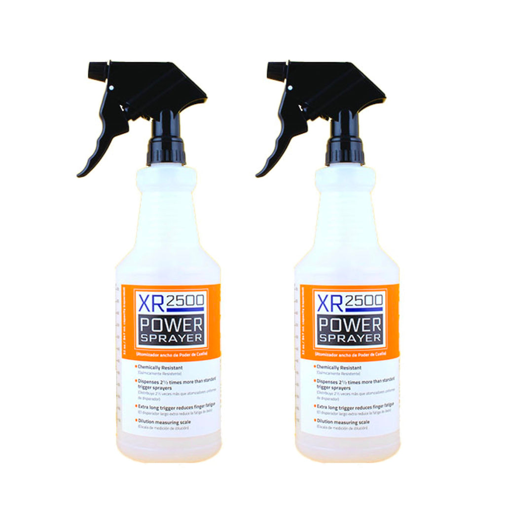 Sprayco Power Spray Bottles with High Output and Dilution Scale, Fully Adjustable and Chemically Resistant, 32oz, 2-Pack