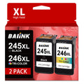 BAIINK 245XL 246XL Ink Cartridge Replacement for Canon 245XL 246XL Combo Pack PG-245XL CL-246XL Compatible with Canon PIXMA MX492 MX490 MG2522 TS3322 TS3122 TR4500 TR4520 TR4522 MG2920 MG2922
