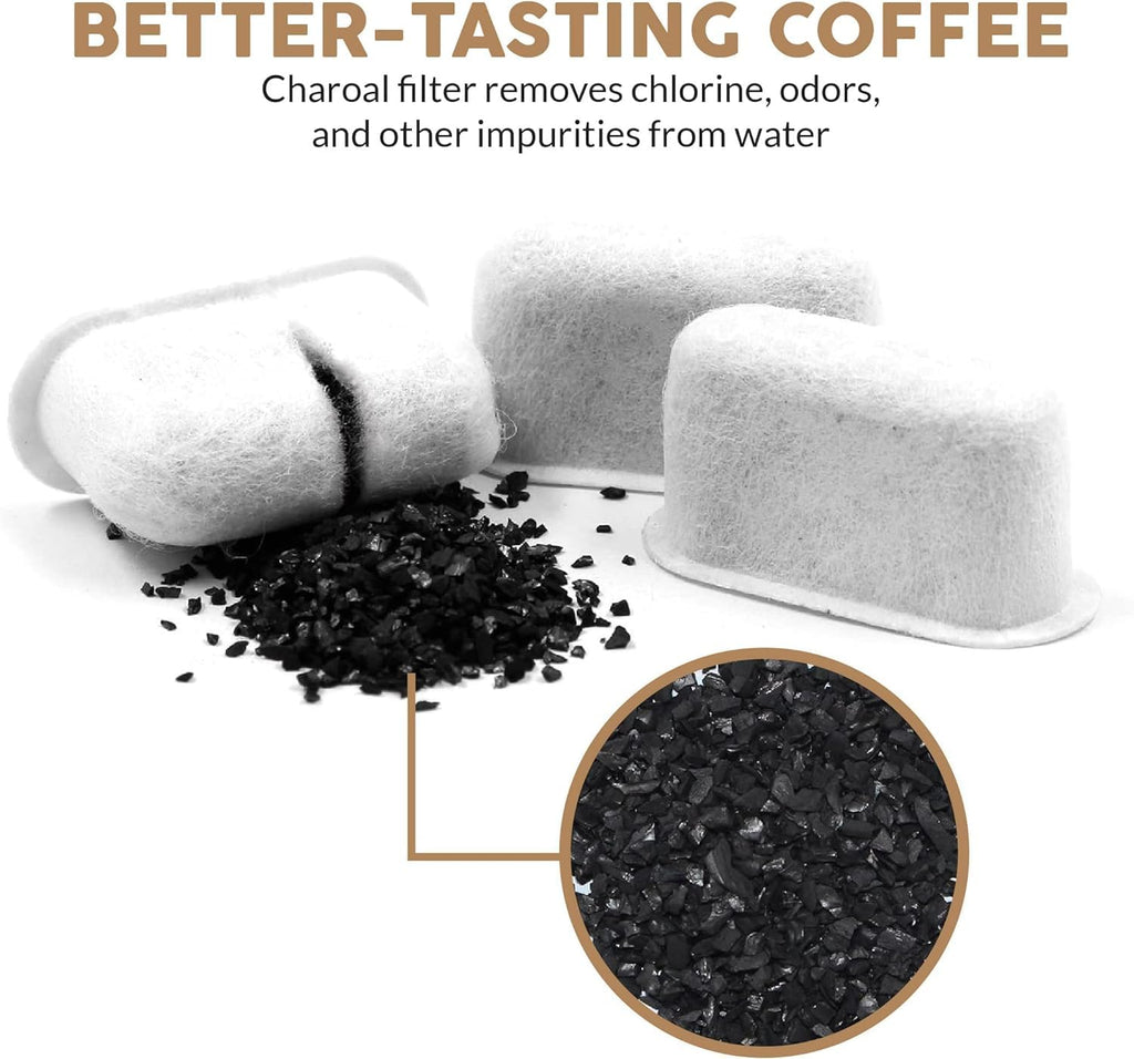 12 Nispira Replacement Activated Charcoal Water Filters for Beautiful 14-Cup Programmable Drip Coffee Maker by Barrymore