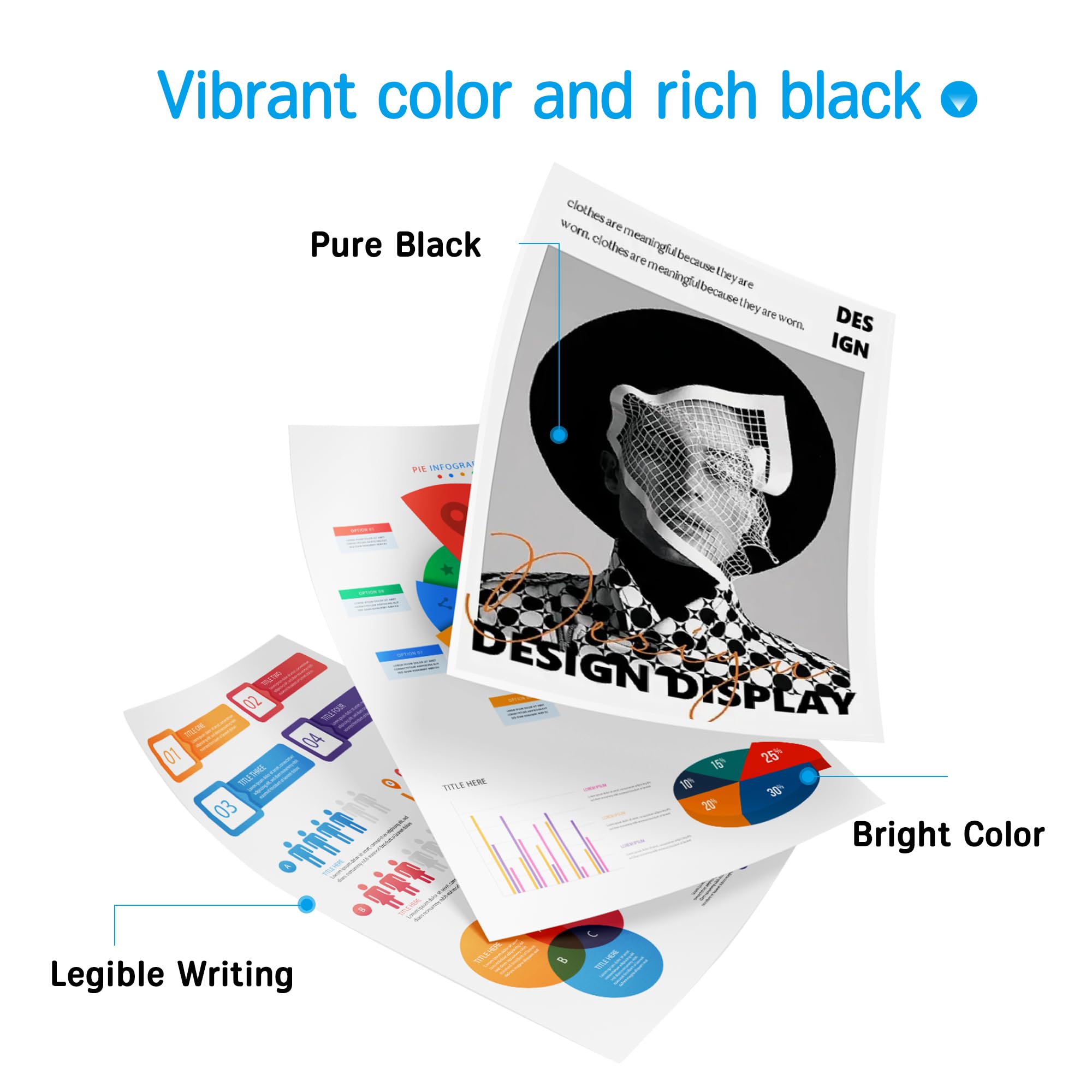 4 Pack LC401 Ink Cartridge LC 401XL Ink Replacement for Brother LC401 XL Ink for Brother LC 401 XL Ink for MFC J1010DW LC401XL for MFC J1012DW J1170DW MFC-J1800DW Printer (Black Cyan Magenta Yellow)