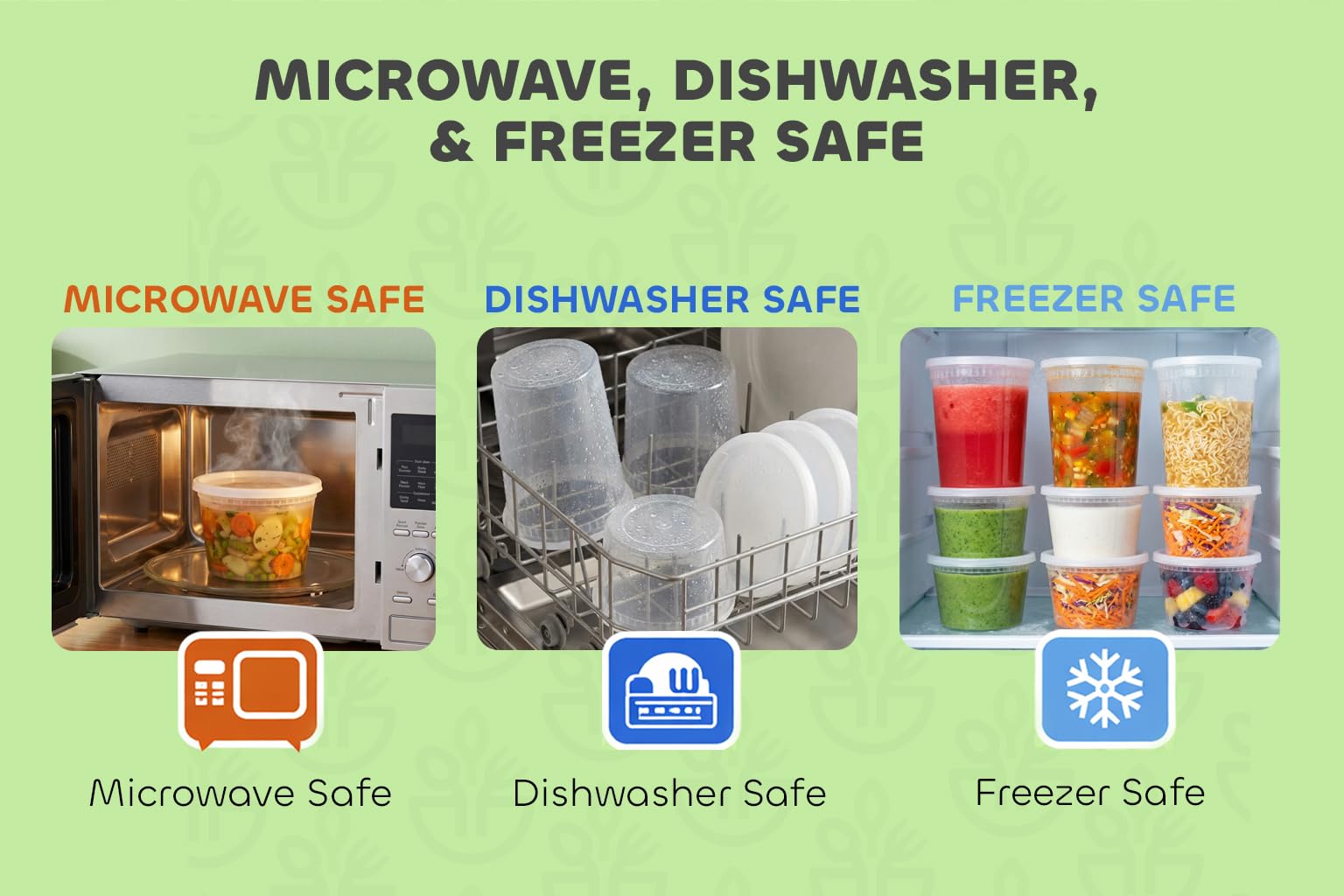 Deli Food Containers with Lids - (48 Sets) 24-32 Oz Quart Size & 24-16 Oz Pint Size Airtight Food Storage Takeout Meal Prep Containers with 54 Lids, BPA-Free, Dishwasher, Microwave Safe