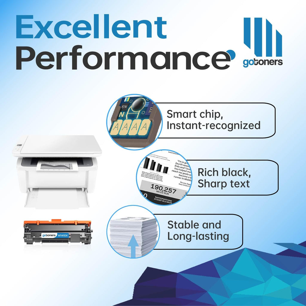 Gotoners 141X Toner Cartridge for HP 141A W1410A 141X W1410X Black LaserJet Compatible with HP LaserJet M110w MFP M139w M140w Printer Ink (High Yeild, with chip)