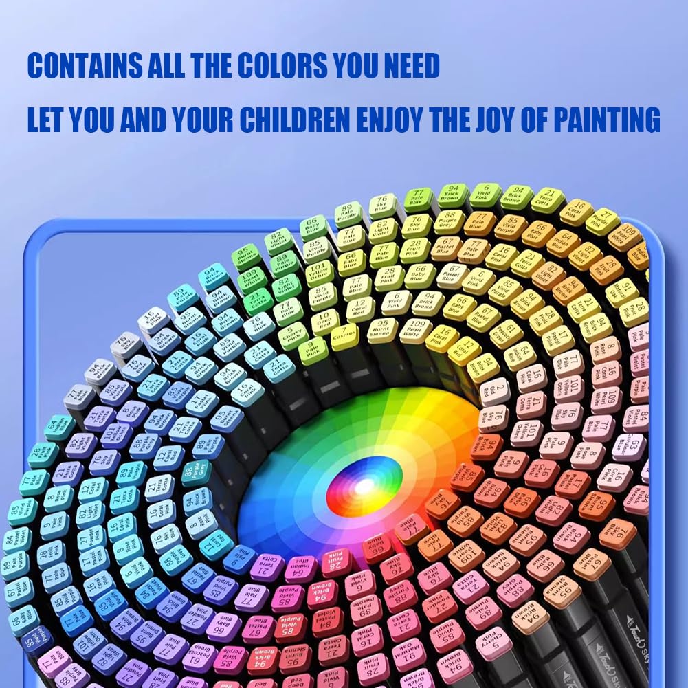 120 Colors Alcohol Markers Art Drawing Markers Set for Adults Dual Tip Permanent Sketch Markers, with Organizing Case