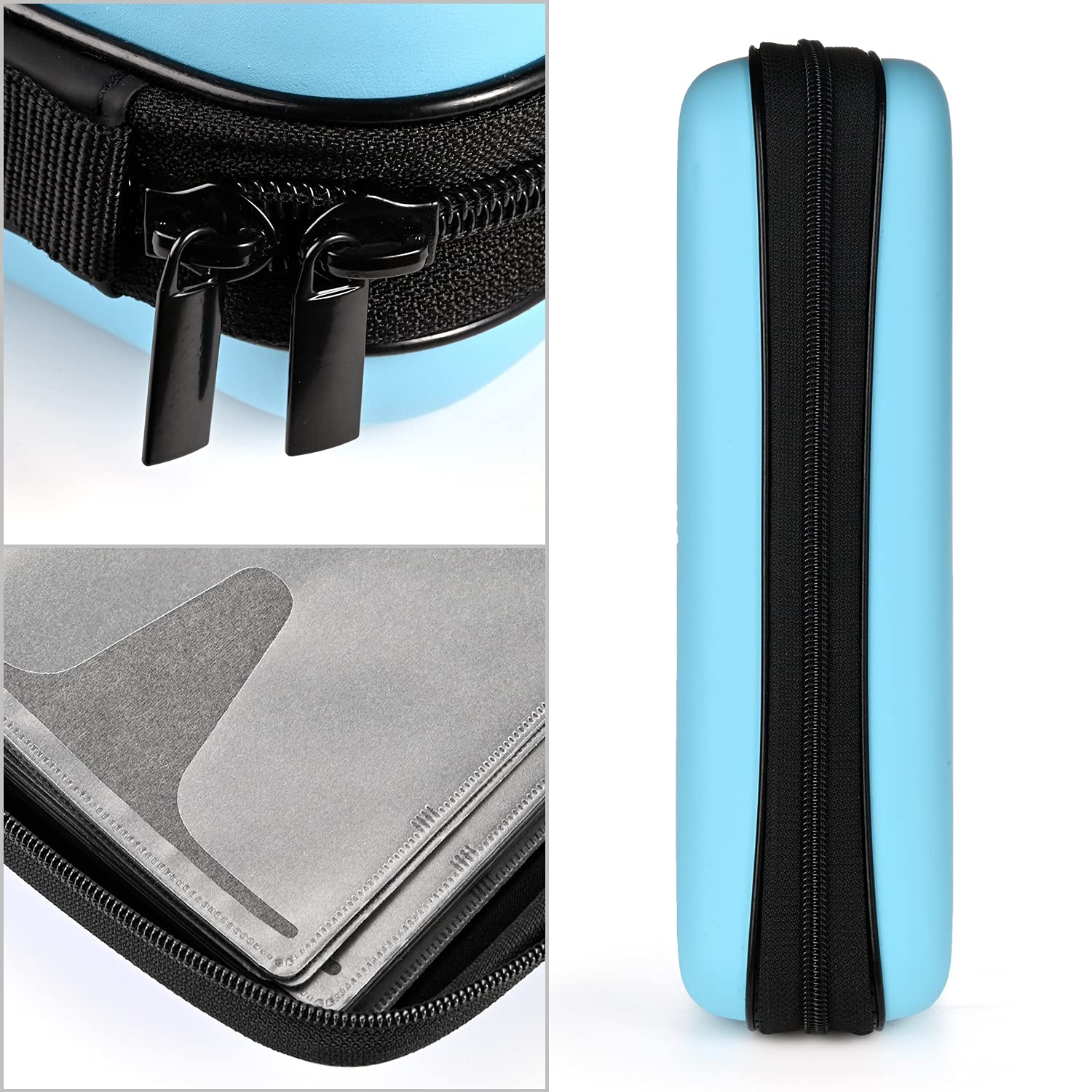 alavisxf xx CD Case, 192 Capacity Hard EVA Blu-ray Storage Orangier Wallet Bag Protable CD Case Holder for Car Home Travel (Sky Blue192, 192 Capacity)