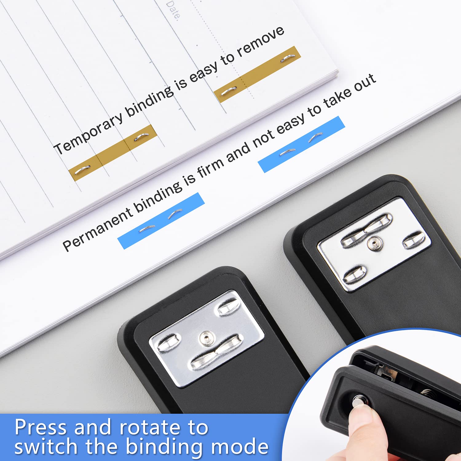 Desktop Office Stapler with 2000 Staples: IMLIKE Half Strip Desk Staplers, take 26/6 Staples 25 Sheets Capacity , Metal Construction, Non-Slip Base, Black, 2-Pack