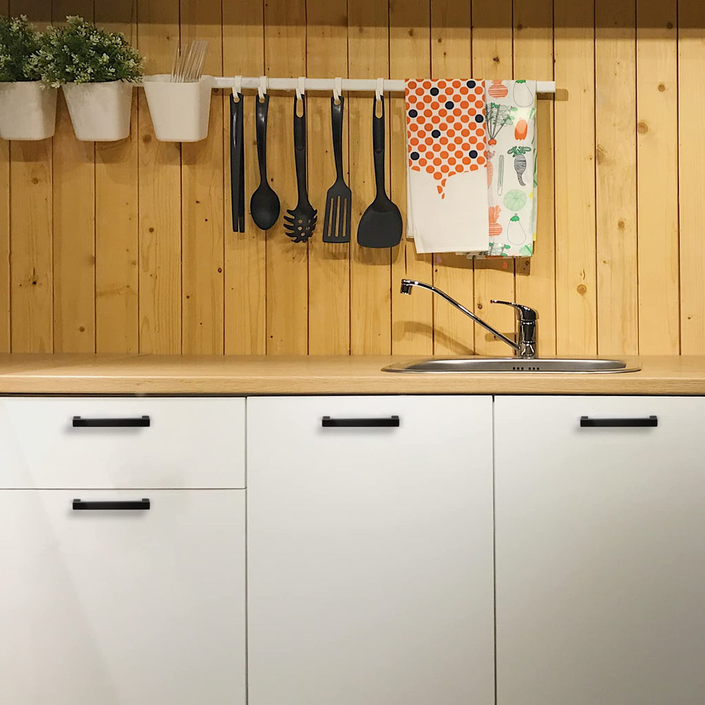 goldenwarm 6 Pack | 3" Cabinet Pulls Cabinet Handle Black Kitchen Handles for Bathroom Drawer Pulls