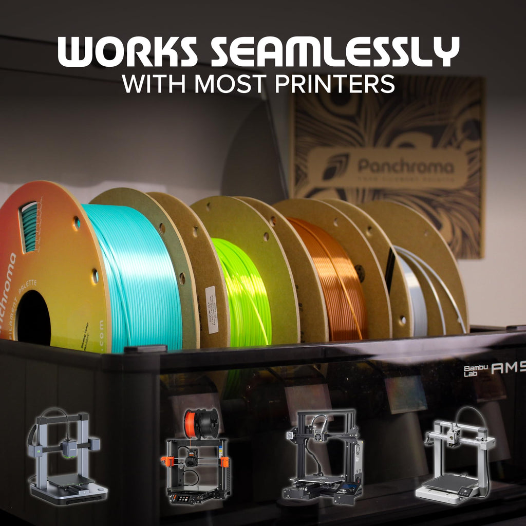 Polymaker Panchroma PLA White 3D Printer Filament, 1.75mm, 1kg Spool, Easy to Print, High Speed Printing, Tangle Free, AMS Compatible, Perfect for Toys, Decor, Miniatures, Models & Cosplay
