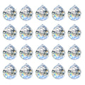 MerryNine 20 Pack Sun Catcher Indoor Window, 30mm/1.18" Clear K9 Crystal Suncatcher for Windows Hanging, DIY Prisms Rainbow Maker for Windows, Home, Garden, Wedding Feng Shui Party Crystal Decor
