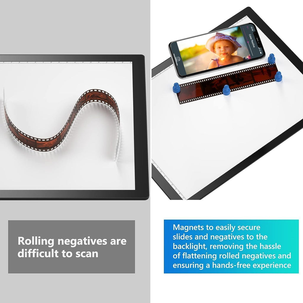 Eyesen Slide Viewer Light Box for Negative Films & Slides, A4 Light Board Scanner for Viewing & Scanning Photos Slide and Film Negative