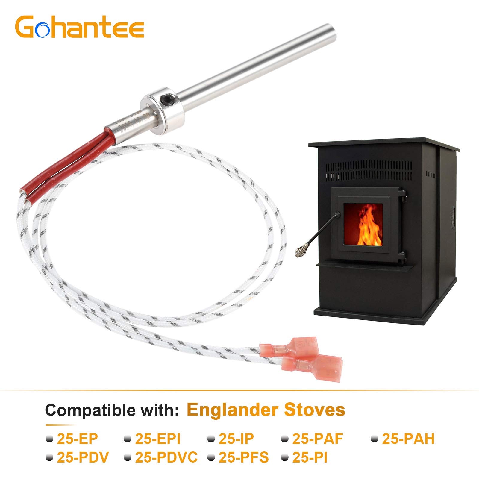 PU-CHA Igniter Compatible with Englander Pellet Stove Igniter, England Stove Works Igniter 300W 4.75"