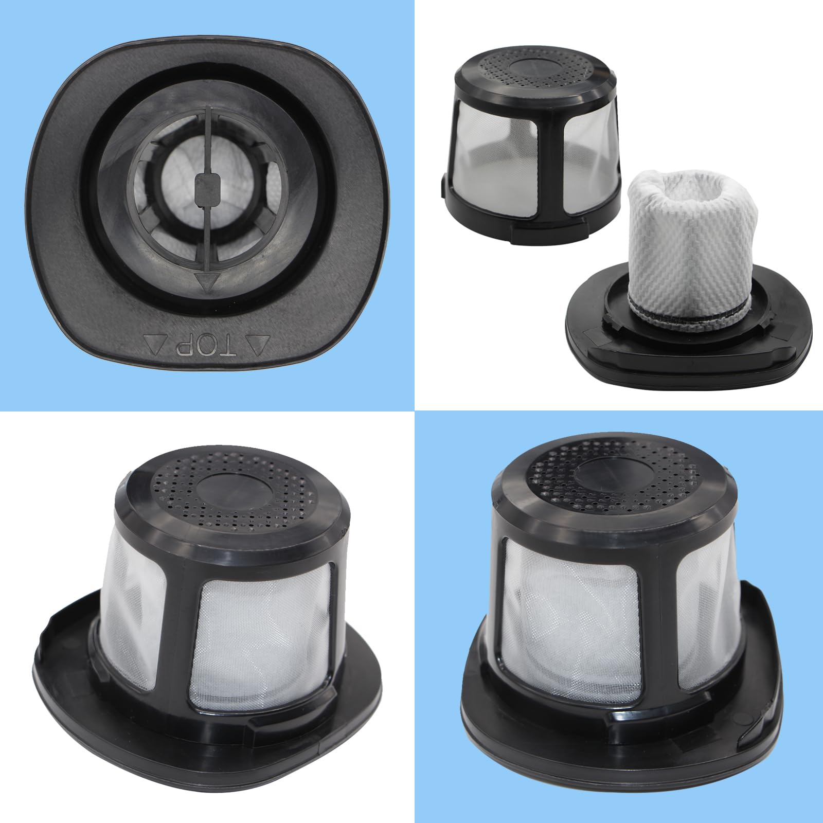Aolleteau Filter Compatible with Bissell Adapt Ion and PowerLifter Ion 2-in-1 Cordless Stick Vacs Models 2286, 22862, 2286A, 2482, 2387, 3190A, 31921, 31927, Compare to Part# 1616322 (2 Pack)