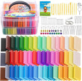 CiaraQ Polymer Clay-Oven Baked Modeling Clay with Sculpting Tools, 50 Colors, 2.8 lbs
