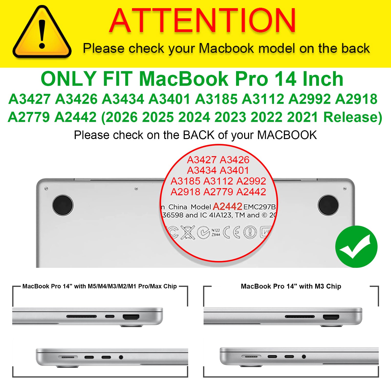 Fintie Case for MacBook Pro 14 Inch A3434 A3401 A3185 A3112 A2992 A2918 A2779 A2442 with M5 M4 M3 M2 M1 Chip (2026-2021 Release) - Heavy Duty Rugged Hard Shell Case Cover with TPU Bumper, Gray