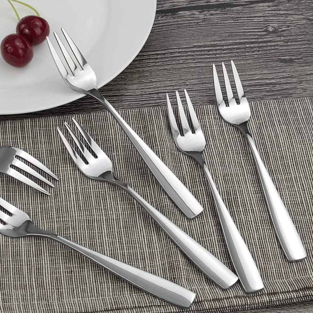 HOMMP 16-Piece Stainless Steel 3-Tine Dessert Fork, Tasting Fork