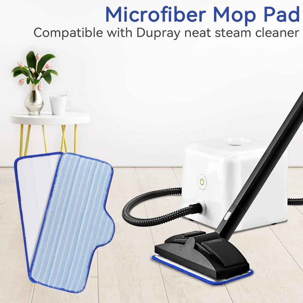 Steam Mop Pads Compatible with Dupray Steam Cleaner and Schenley Steam Mop Cleaner - Washable and Reusable Microfiber Replacement Mop Head（5 Pack)