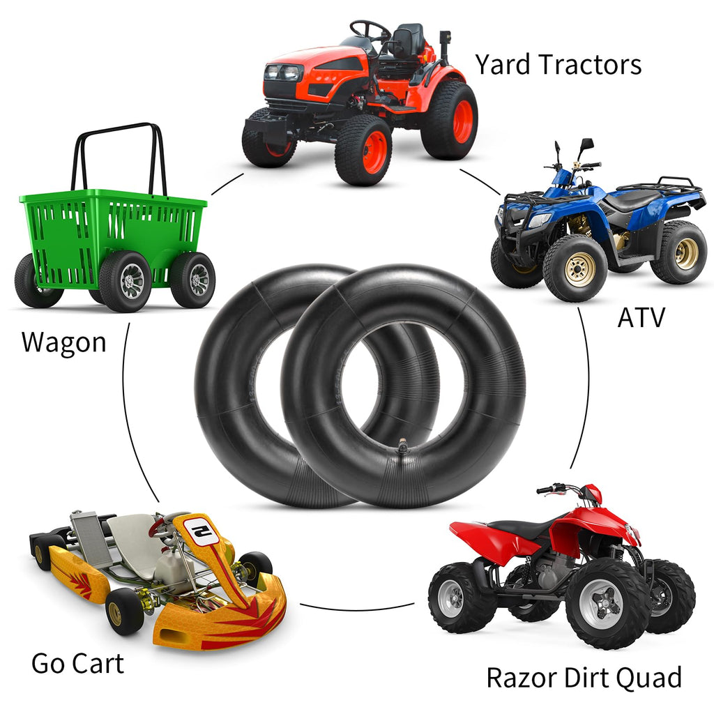 YeYouC Heavy Duty 13x5.00-6" Inner Tubes, Exact Replacement 5.00-6/4.00-6 Tire Tube with TR87 Bent Valve Stem for Razor Dirt Quad, Lawn Mowers, Snow Blowers, ATVs, Go Kart, and More (Pack of 2)