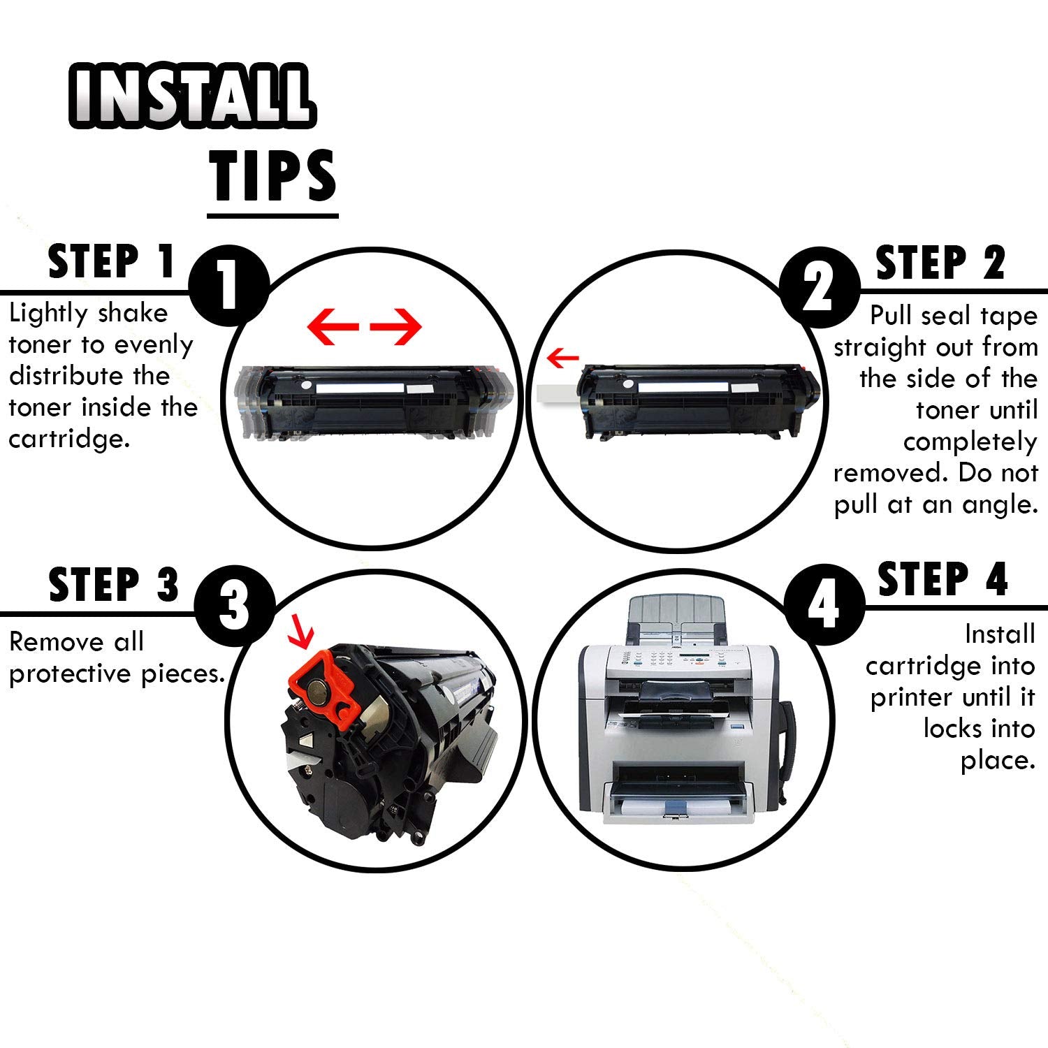Inkfirst Compatible Toner Cartridge Replacement for HP Q2612A 12A LaserJet M1005 MFP M1319 M1319F 1010 1012 1018 1020 1022 1022N 1022NW 3015 3020 3030 3050 3052 3055