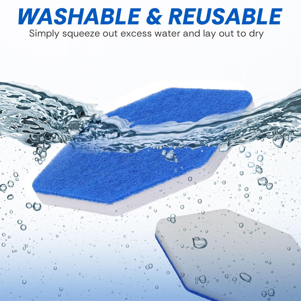 Mop Sponge Refill Compatible with Vileda Bath Magic Bathroom and Tub Mop - 6 Pack