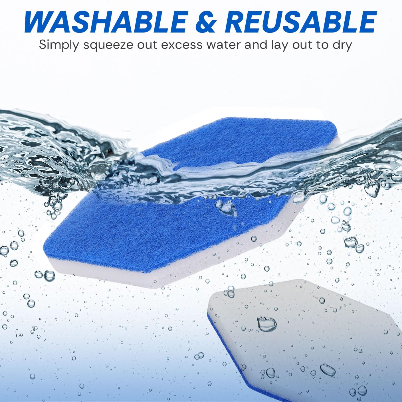 Mop Sponge Refill Compatible with Vileda Bath Magic Bathroom and Tub Mop - 6 Pack
