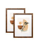 Sonefreiy 11x14 Picture Frame Wood with Mat for 8x10 Modern Brown Photo Frame Set for Desk and Wall Gallery Home Decor Gift for Family Friends Mothers Day Gifts, Set of 2