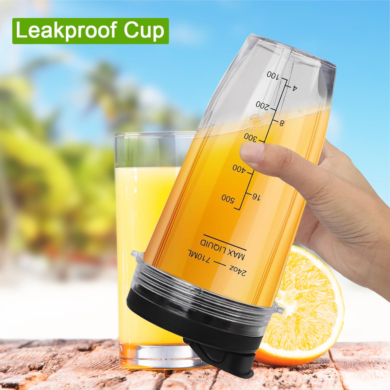 2 Pack Blender Cups Replacement Parts for Ninja, 24oz & 18oz Replacement Smoothie Cups for Nutri Ninja Auto IQ Blenders BL450C BL451C BL481C BN400C BN401C BN750C BN751C BN801C SS101C SS150C SS351C