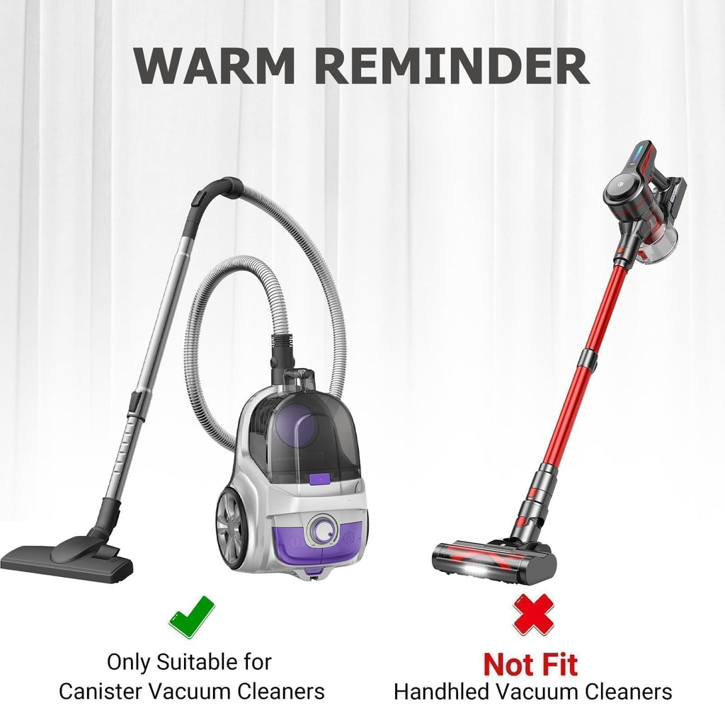EZ SPARES Universal Vacuum Cleaner Floor Brush with Vacuum Adapter,Compatible with Most Brand,Hoover, Eureka, Rainbow,Shop VAC,Nozzle Tool,2-in-1 for Hard Floor&Carpet Combo(with Mini Cleaning Brush)