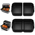 HOMELYLIFE Air Fryer Silicone Liners for Ninja DZ071C 7-QT DualZone Megazone Air Fryer, 2 Pcs Liners for Dual 3.5QT Baskets and 1 Pcs Liner for 7-QT Megazone Basket, 3 PCS Air Fryer Accessories