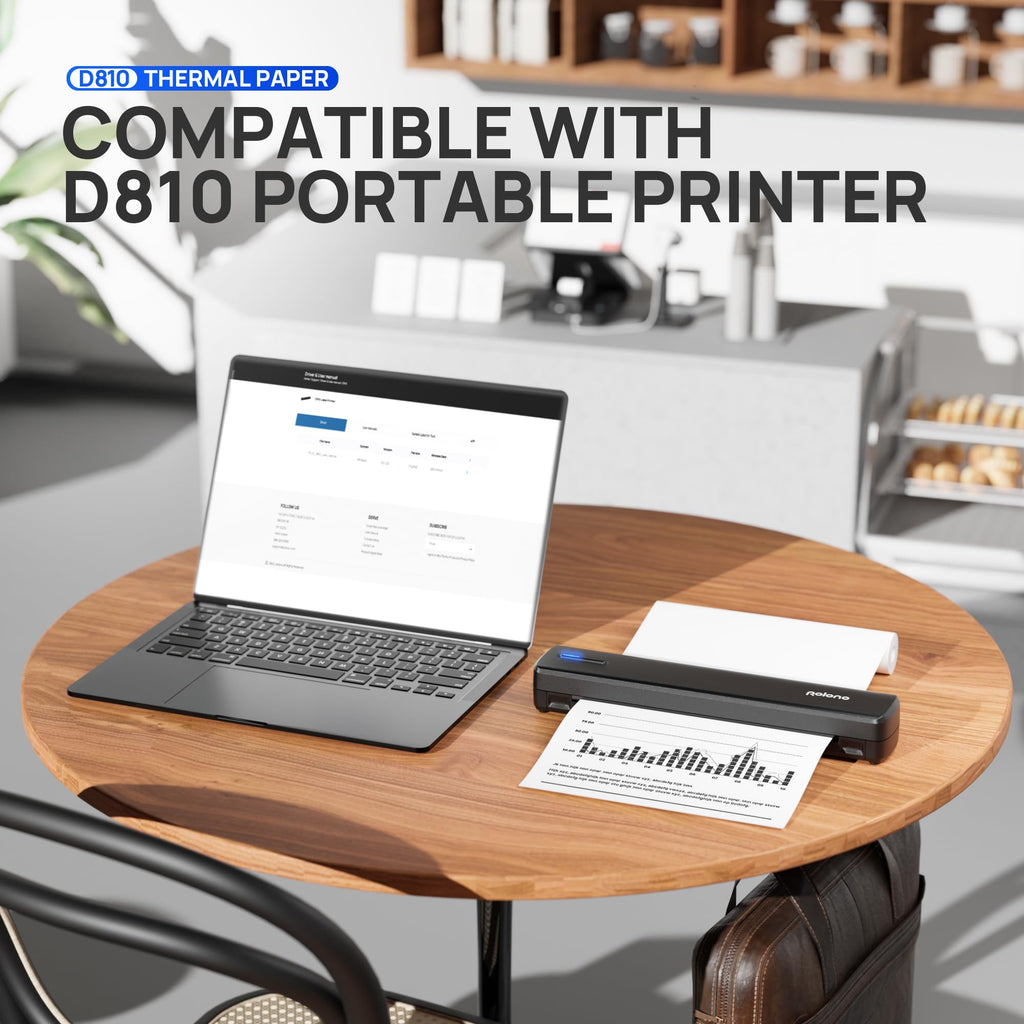 POLONO D810 Thermal Printer Paper 8.5 x 11 Inch, Advanced Thermal Printing, US Letter Size Thermal Paper Compatible with D810, Size 8.5" x 11", 200 Sheets