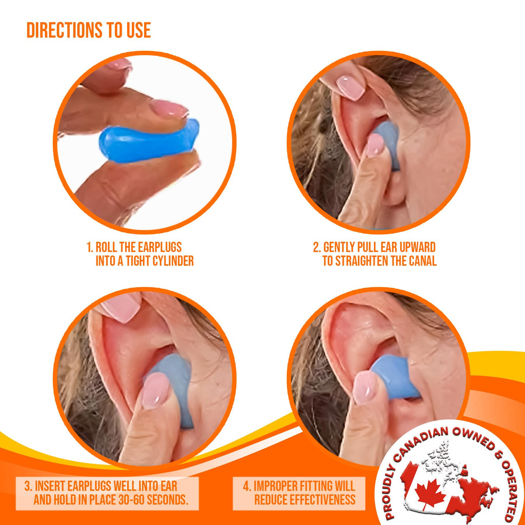30pcs Reusable Silicone Wax Ear Plugs 32dB Noise Cancelling Earbuds for Sleeping, Hearing Protection, Travel, Concerts, Swimming - Comes with a Durable Plastic Case - by Mobi Lock