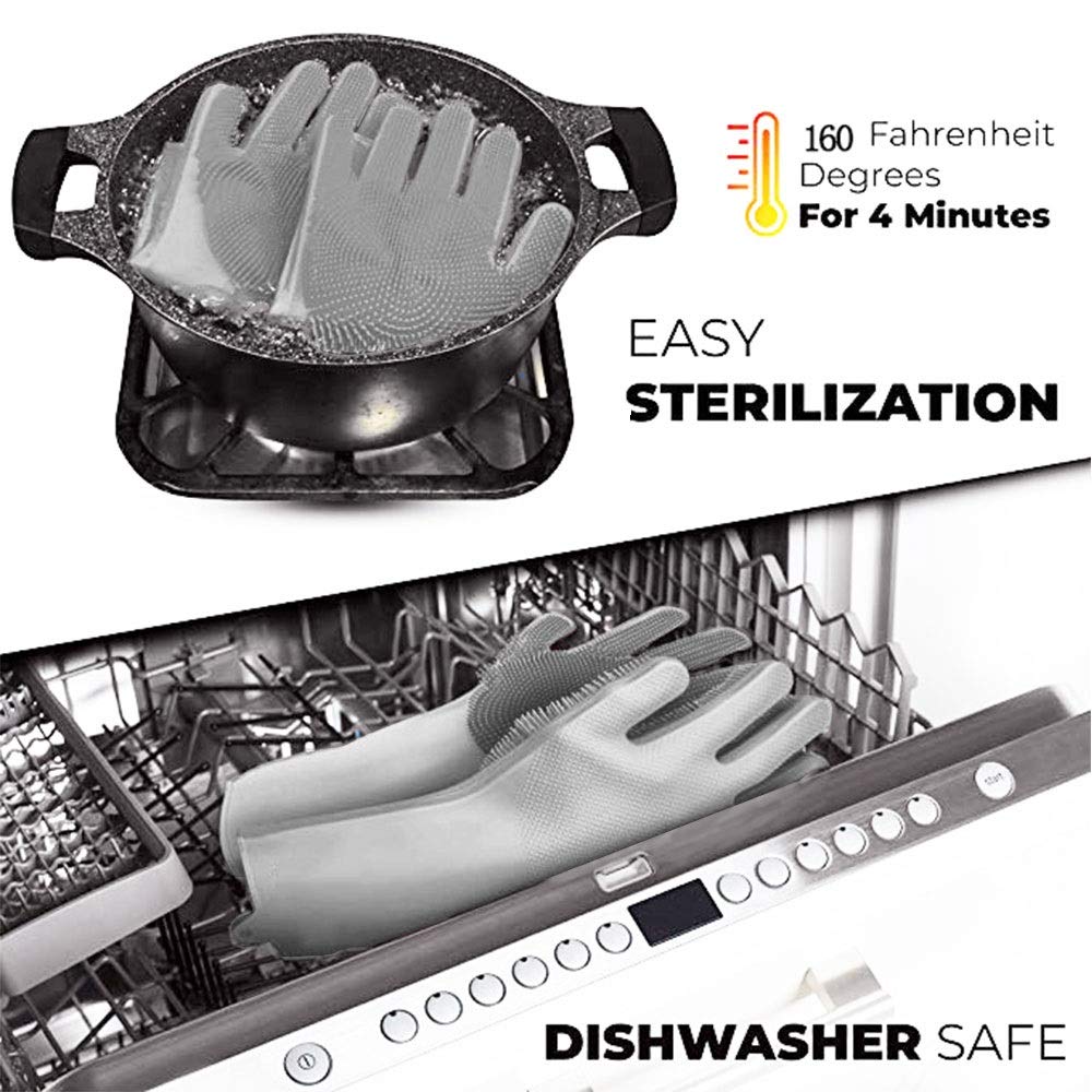 Pink silicone gloves 1 pair/for you