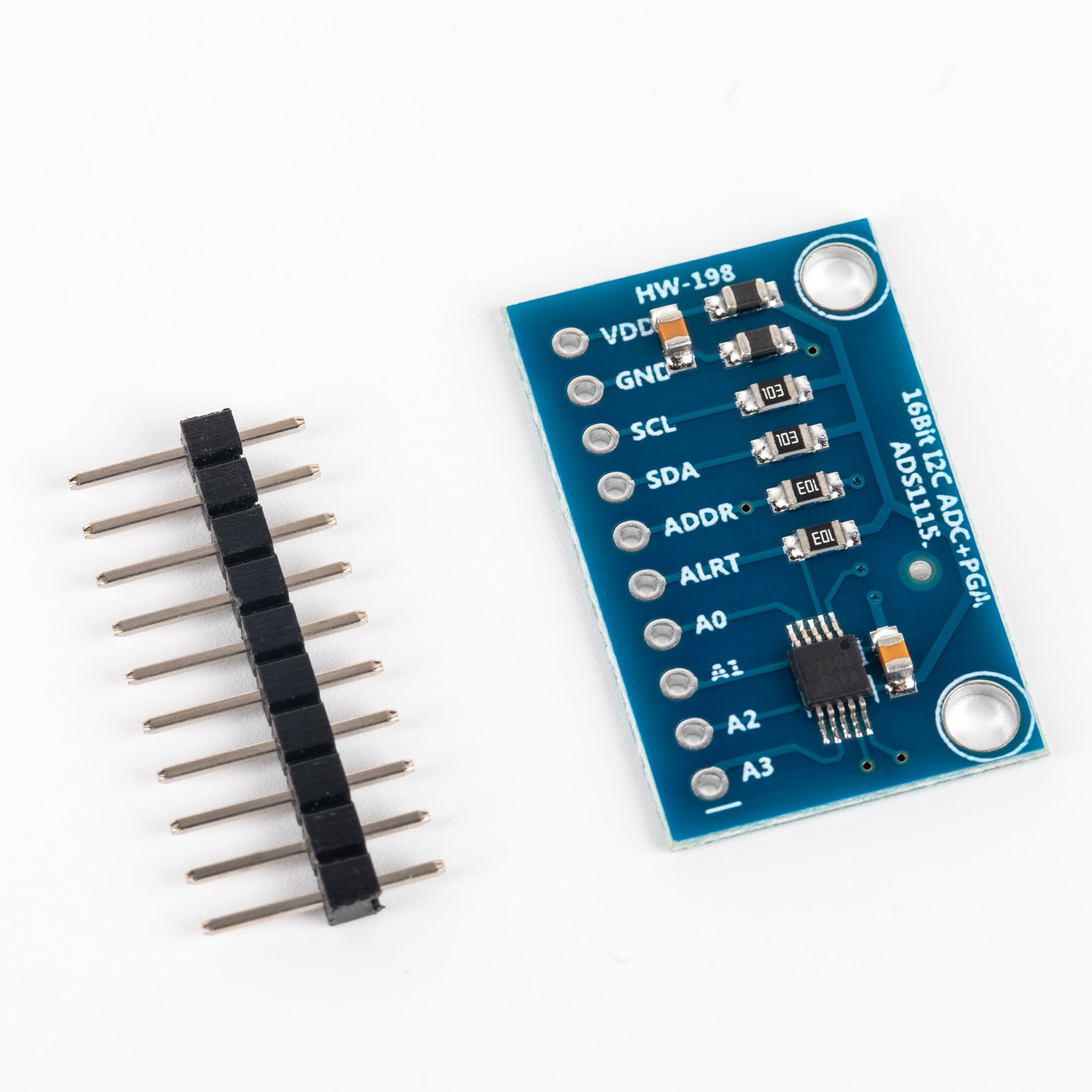 3 PCS ADS1115 16 Bit 16 Byte 4 Channel I2C IIC Analog-to-Digital ADC PGA Converter with Programmable Gain Amplifier High Precision ADC Converter Development Board for Arduino Raspberry Pi