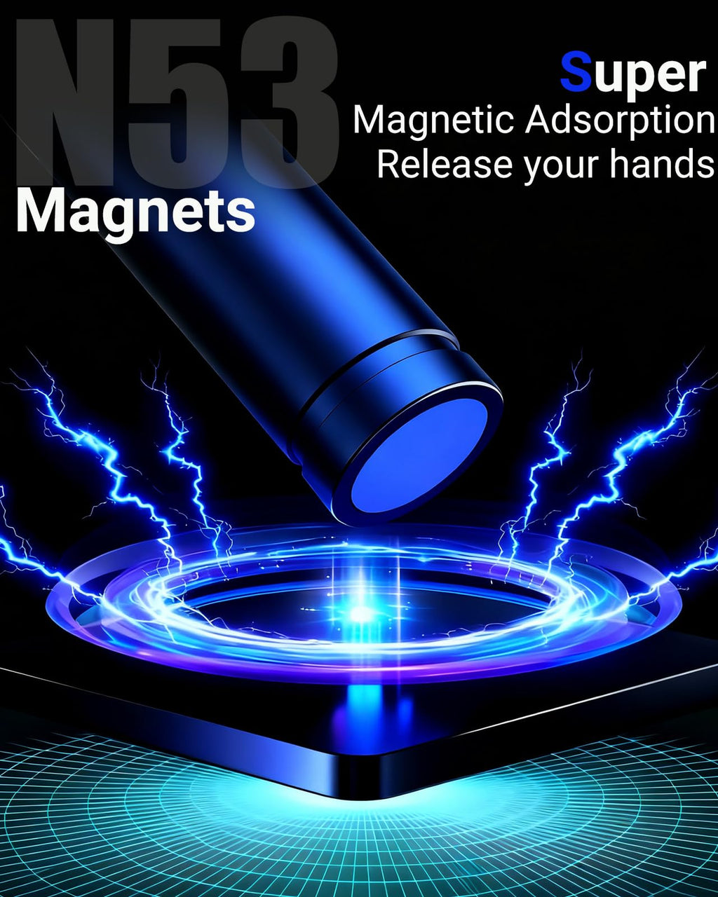 MGNUT [Upgraded Light Source] LED Flashlight Rechargeable, [Super N53 Magnets] Alloy Lightweight 990000 High Lumens White Laser Flashlights, 30W Super Bright Torch with Magnetic, Adjustable Focus