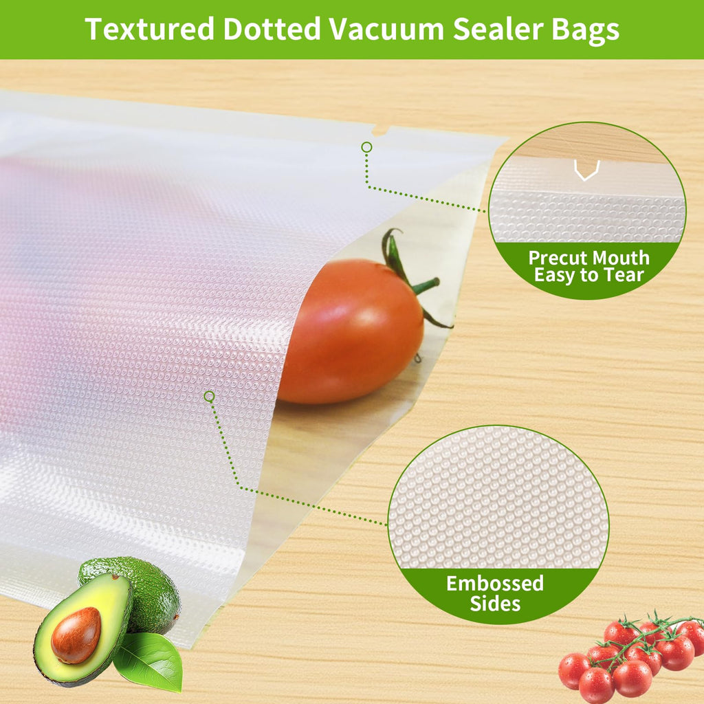 SurpOxyLoc 4mil100 Quart Size 8x12Inch Food Vacuum Sealer Bags with BPA Free,Heavy Duty,Great for Sous Vide and Vac Seal storage