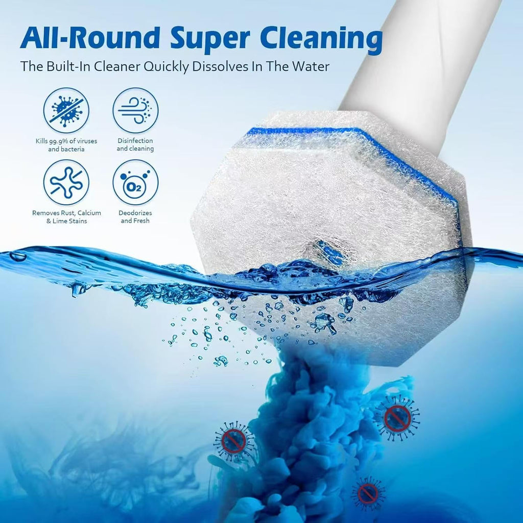 Disposable Toilet Brush Cleaning System With 50pcs Toilet Wand Refills for Clorox,Toilet Bowl Brush and Holder Set，Wall Mounted Disposable Toilet Bowl Cleaners Brush Kit for Bathroom Cleaning