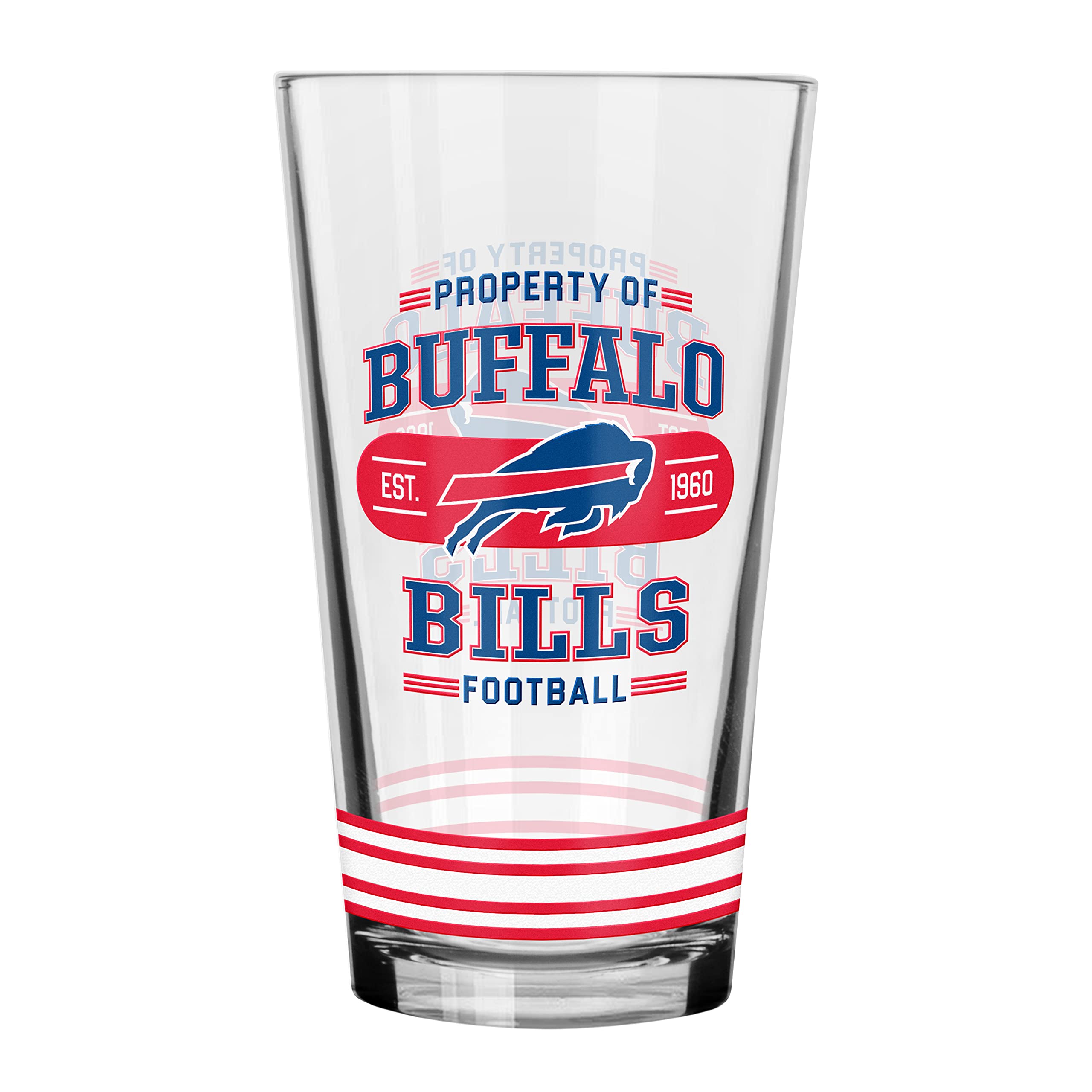The Sports Vault by Inglasco NFL Buffalo Bills Property of Mixing Glass, 2-Pack
