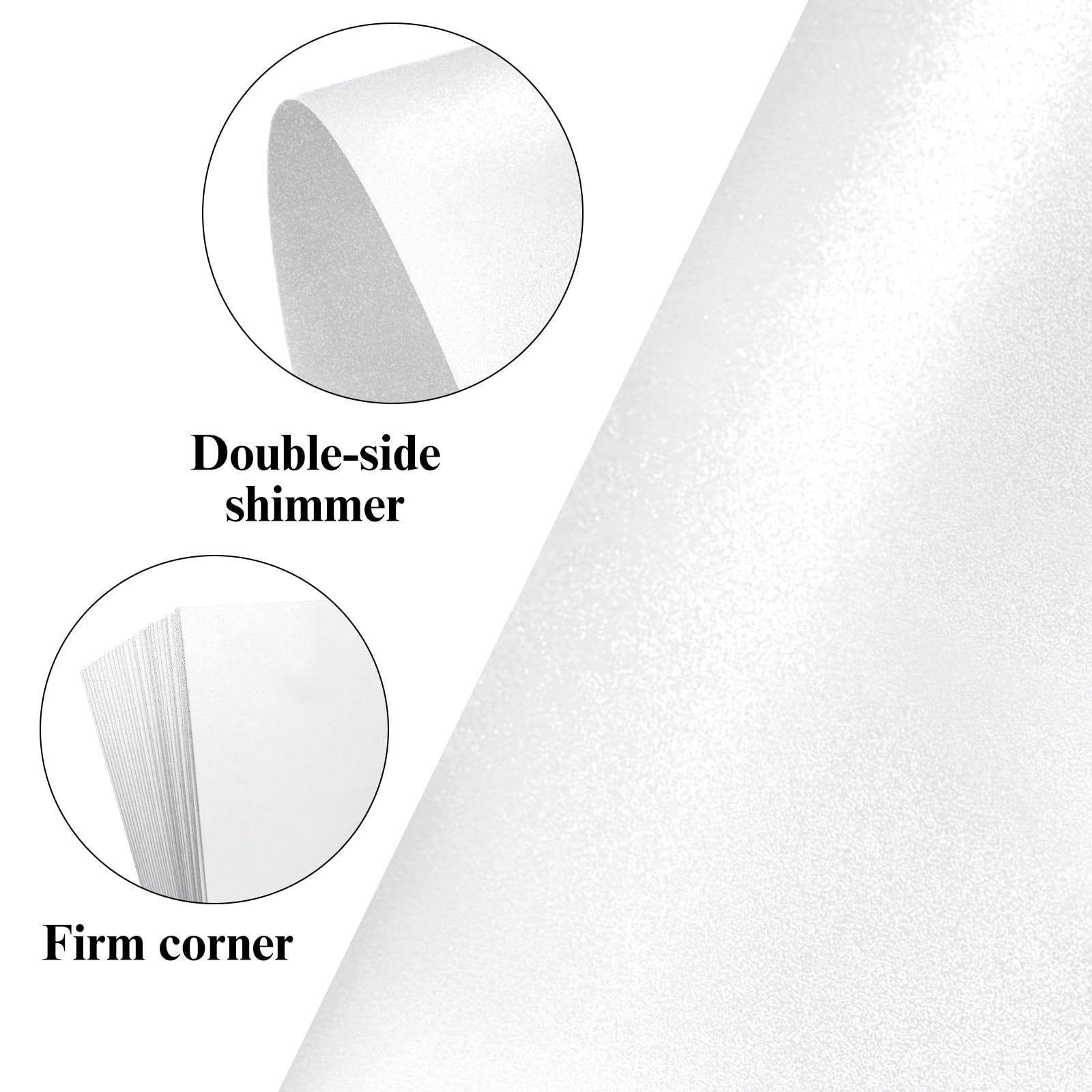 Shimmer Shiny White Envelopes 5.25 x 7.25 inches 100 PCS, Goefun A7 Euro V Flap Envelopes with Gummed Seal for 5 x 7 Cards, Wedding, Baby Showers, Birthday, Graduation