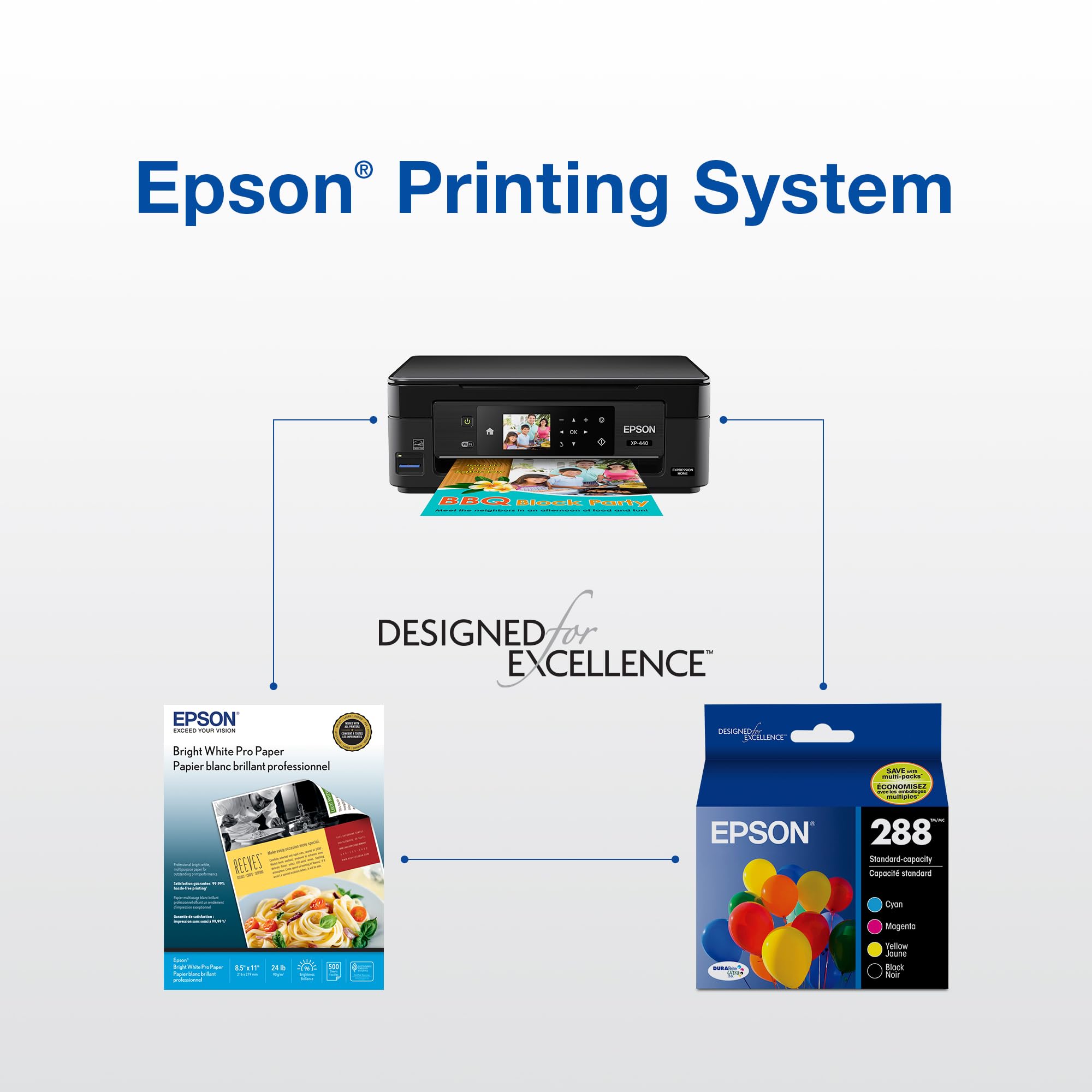 EPSON 288 DURABrite Ultra Ink High Capacity Cyan Cartridge (T288XL220-S) Works with Expression XP-330, 430, 434, 340, 440, 446