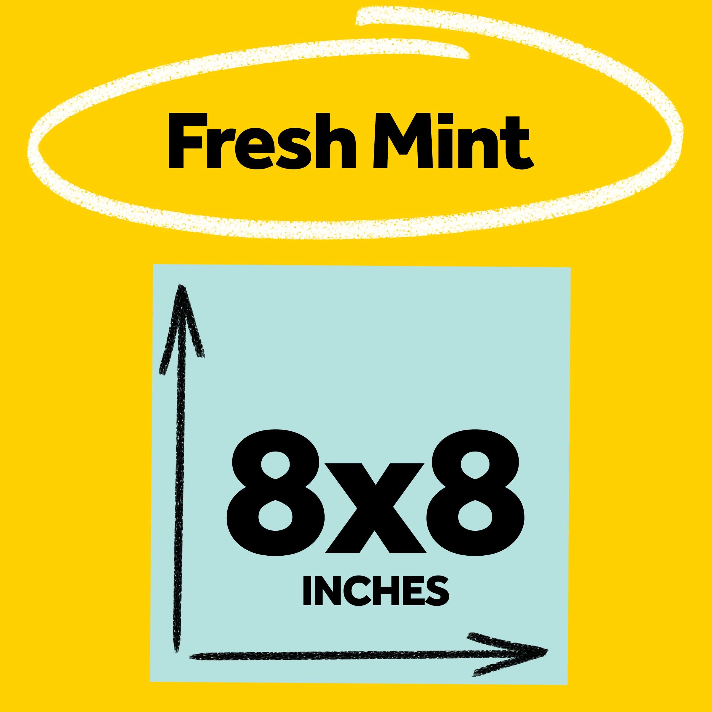 Post-it Super Sticky Big Notes, 8 in. x 8 in., Extra Large Sticky Notes in Fresh Mint, 2 Pads, 60 Sheets Total, Great for Vision Boards, Creative Projects, Study Spaces, Group Brainstorming, and More