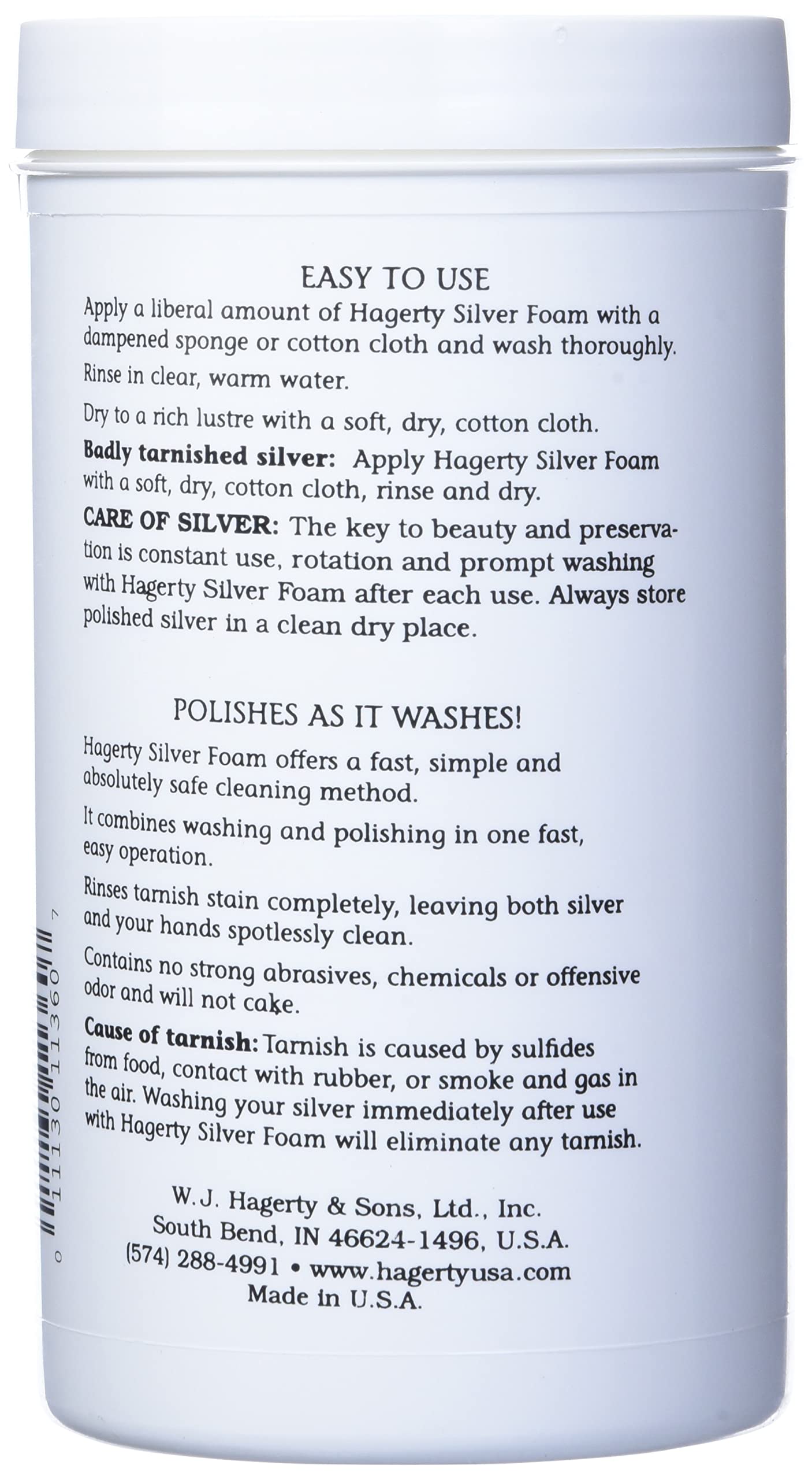 Hagerty Silver Foam: Mild Silver Polish, Gently Removes Tarnish from Sterling, Silver Plate, and Gold, 36-Ounce
