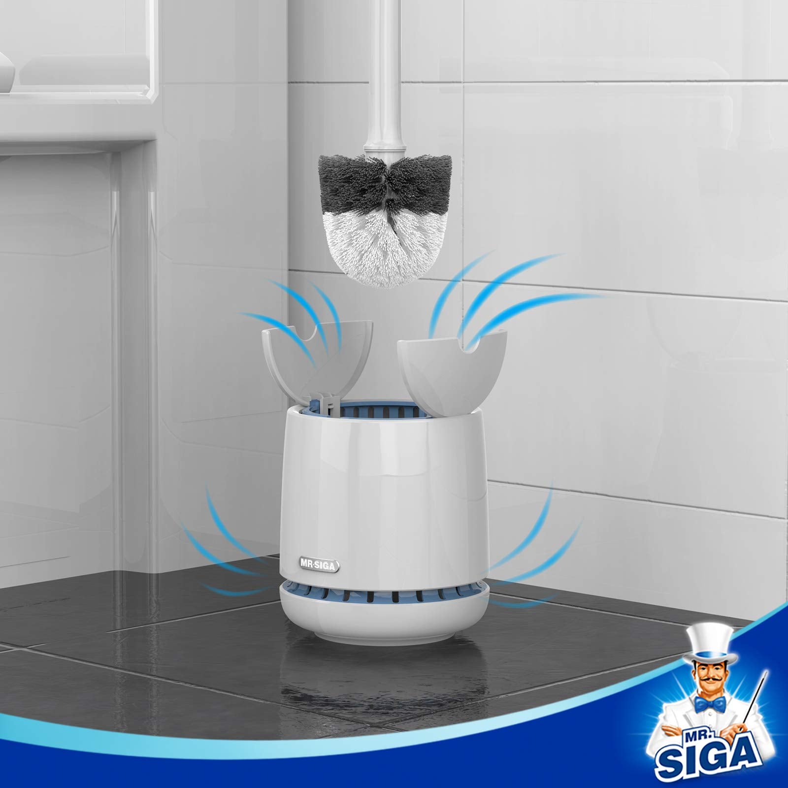 MR.SIGA Premium Toilet Bowl Brush Replacement Head, 2 Pack