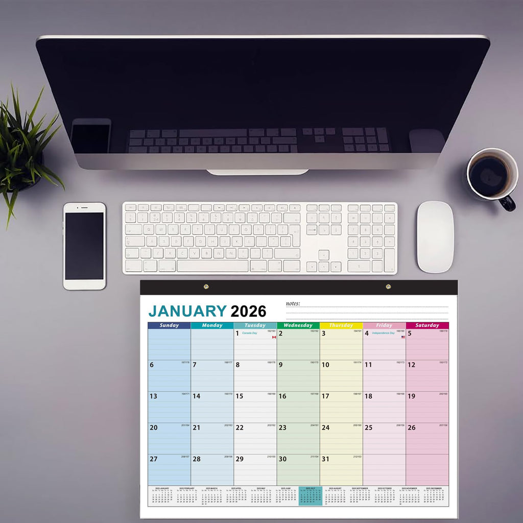 Super Large 22X17 inch Desk Calendar 2026-2027, 18 Months Large Size Running from January 2026 to June 2027, Monthly Calendar To-do Notes, Perfect for Organizing for Office Home