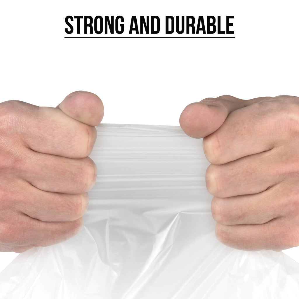 Ultrasac 20-30 Gallon 0.8 MIL Clear Drawstring Trash Bags - 30" x 33" - Pack of 36 - For Home, Kitchen, Bathroom, & Office