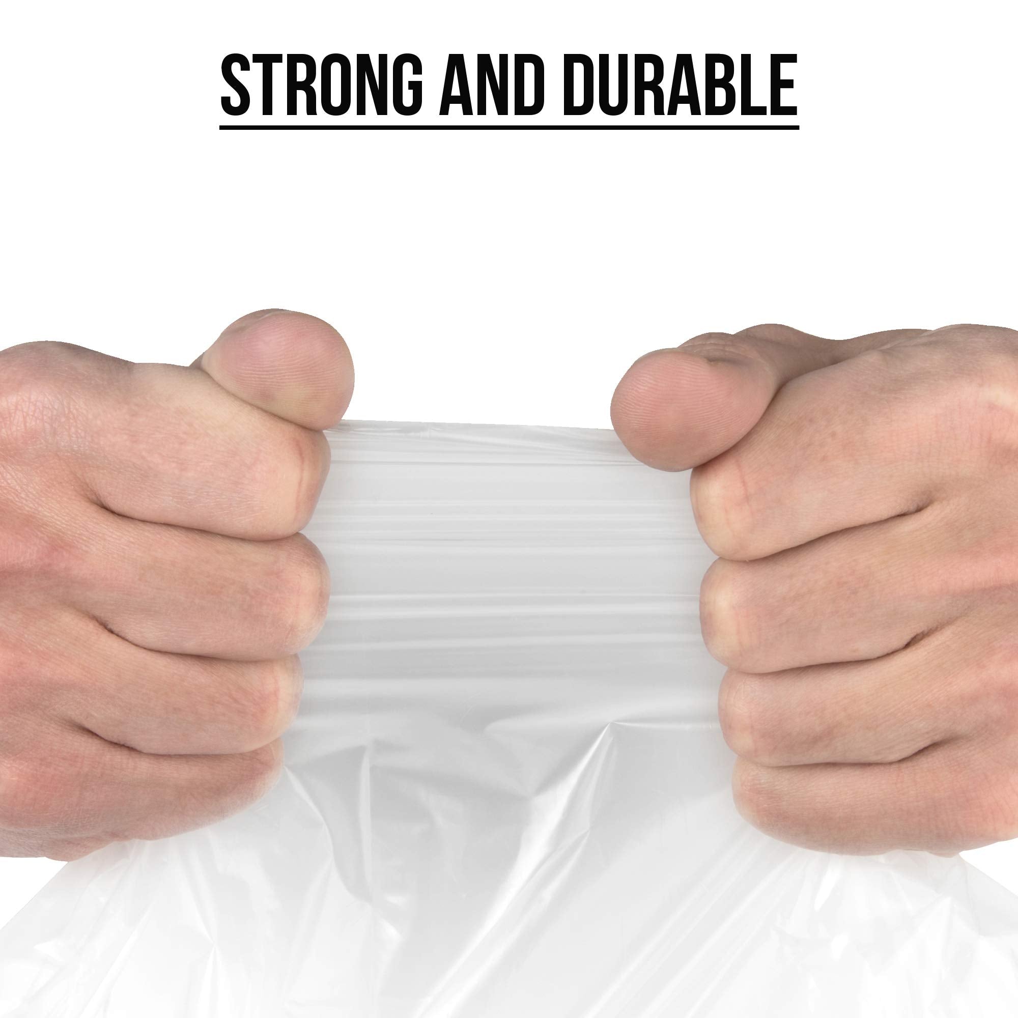Ultrasac 20-30 Gallon 0.8 MIL Clear Drawstring Trash Bags - 30" x 33" - Pack of 36 - For Home, Kitchen, Bathroom, & Office