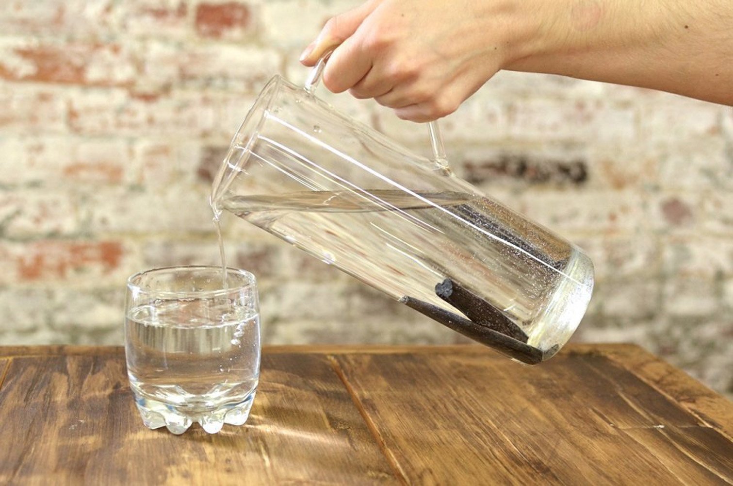 Binchotan Charcoal from Kishu, Japan - Water Purifying Stick for Great-Tasting Water, 6 Slim Sticks, Each Stick Filters Personal-Sized Water Bottle