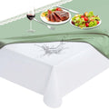 Table Protector Pad with Flannel Backing, Heavy-Duty Vinyl Table Padding Under Tablecloth, Waterproof, Heat Resistant, 108 x 54 inches, Rectangular